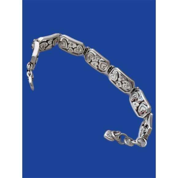 Brighton Go Lightly Heart Silver Crystal Plated Bracelet - Picture 3 of 6